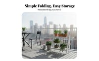 Foldable 2-Tier Folding floral Rack InstallationinstallationInstallation not required Plant Stand Ladder & aesthetic Display Shelf Easy Assembly for Gardeners, homeowners, Balcony, Indoor, Garden, Living Room