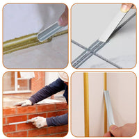 6 Pieces Plastering Tool Set with Gloves Flat Tuck Pointing Trowels Professional Margin Trowel for Home Improvement