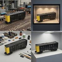 Precision Graphics Gondola Car with Mineral Load Highly Detailed Mineral Car Fully Assembled Rolling Stock Industrial for Display