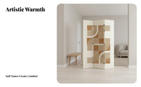 Foldable Design Multi-Panel Folding Screen Modern design 4-Panel Room separater Decorative Household Furnishing Privacy Protection for Homeowners, away fromice Workers, Students, Entryway, Bedroom, Studio Apartment