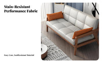 Nordic Design Pull-extendable Double Sofabed Multi-Functional Sleeper Sofa Space-Saving Design transdesignable Couch Easy-to-Clean textile for Small Apartment Dwellers, Guest Hosts, homeowners, Office