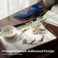 Peacock Hair Adornment Set Classical Design Traditional Chinese Attire Headpiece Set Traditional Chinese Attire Hair Jewelry