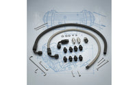 Power Steering Hose Kit Aluminum Alloy Power Steering Line Kit Braided Hose with Fittings High Pressure Leak-Proof