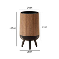 Trash Can with Legs Easy to Clean Elevated Waste Bin Sleek for Living Room