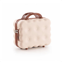 Compact Suitcase-Style Storage Case Padded Portable Case with Handle Travel-Friendly Small for Travelers, Manicurists, Tabletop Organization