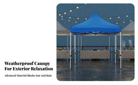 Foldable 4-Legged Sunshade Canopy Rainproof Retractable Market Tent Waterproof Square Outdoor Canopy Portable for Street Vendors, Small Business Owners, Families, Parking Markets, Backyard, Campsite