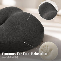 Memory Foam Seat Cushion Textured Finish Upholstered Ergonomic Seat Cushion for Chair