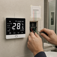 Smart WiFi Gas Boiler Thermostat with Touchscreen for Underfloor Heating, APP & Voice Control