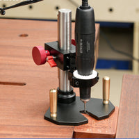 Aluminum Alloy Body Micro Engine Engraving Stand Laser-Etched Scale Precision Carving Tool Holder Brass Rack and Pinion Engraving Depth Control Stand Stable Support for Woodworkers