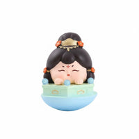 Retro Inspired Tang Dynasty Lady Figurine Original Design Tang Dynasty Lady Statue National Trend Aesthetic Resin Tumbler Doll Cultural Significance for Collectors, Culture Enthusiasts, Office Decor, Bookshelf Display, Car Dashboard