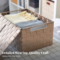 Lidded textile container With Lid foldable Lidded Box Large Capacity for Under Bed