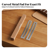 3 Pieces Stainless Steel Fretboard Protector Grinding Stone Prevents Scratches Guitar Fingerboard Protector Set Long-Lasting for Guitarists