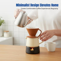 Ceramic Coffee Dripper Set, Hand Brew Strainer Funnel Mesh, Sharing Pot, Coffee Brewer Kit