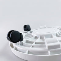 Flower Pot Stand with Plant Pot Tray and Base, Heavy Duty PP Material Pot Stand with Swivel Caster Wheels, Modern Indoor Large Plant Mover Tray