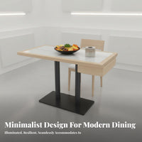 Restaurant Table with Chairs and Drawer sturdyDuty Frame business-grade Furnishing Modern utilitarian Design Padded Seats