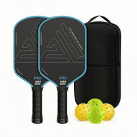 2 Pieces Carbon Fiber Pickleball Paddles Complete Pickleball Set with Bag Racket Textured Sporting Goods Anti-Slip