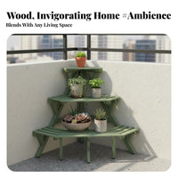 Space-Saving Tiered Corner Rack Indoor/Outdoor Use Multi-Level Pot Holder Stable Structure Plant Stand Heavy Duty for Gardeners, Homeowners, Balcony, Living Room, Patio, Garden