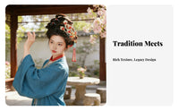 Tang Time Design Headdress Intricate Beadwork Mythical Avian Tassel Hair Crown Mythical Avian Hair Crown Set Elegant