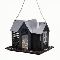 Hanging Bird Feeder Metal House Bird Feeder Mesh Decorative for Gardeners, Garden, Yard