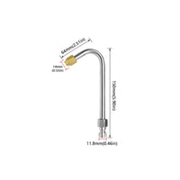 Stainless Steel & Brass Construction Bent Extension Rod Nozzle Long-Lasting Angled Pressure Washer Wand for Car Washing