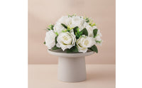 Artificial Rose Arrangement Lightweight Faux Floral Centerpiece Silk Fake Flower Centerpiece for Tabletop Decoration, Dining Table