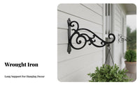 Wrought Iron Wall Hook Rust Resistant Decorative Plant Bracket Versatile Decorative Plant Hanger for Gardeners, Home Stylists, Balcony, Patio