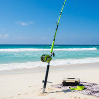 Fishing Rod Support Stand Long-Casting Fishing Rod Holder with Peg Adjustable Ground Insert Pole Holder for Surfing Fishermen, Anglers, Shorelines
