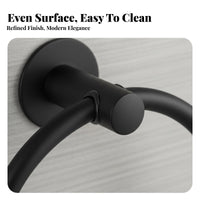 No-Drill Installation Wall-Mounted Towel Holder Rust-Resistant Bathroom Hardware Rustproof Modern Design for Renters, DIY Enthusiasts, Homeowners, Powder Room, Washroom, Restroom, Kitchen