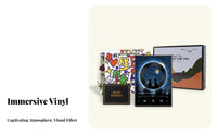 tap Controls vinyl turntable design Speaker light Multifunctional Design Speaker light Combo Bluetooth Connectivity Night Light Vintage Inspired for Gift Givers, Music Lovers, Bedroom, Nighttime, Living Room, slumberice