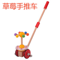 宝宝0-1-2岁卡通幼儿学步车动物手推车学行玩具 儿童木质推推乐