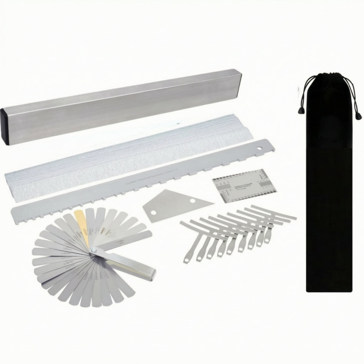 Fret Leveling Kit Silver Fret Leveling Bar with Gauges Comprehensive Luthier Tools for Luthiers, Workshop, Bench Tuning