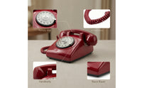 Retro-Style Guestbook Phone with Coiled Cord Tabletop Audio Guestbook Easy to Use Audio Guest Book Phone Sturdy for Parties, Special Events