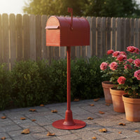 Industrial Style Mailbox Handmade Decorative Mail Box Freestanding Garden Accessory for Photo Shoots