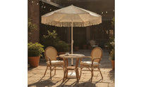 Umbrella with Tassels Fringed Woven Umbrella Fringe Umbrella Tilt-Adjustable Umbrella with Tassels Boho for Patio, Garden