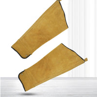 Leather Soldering Sleeves Suede Soldering Arm Sleeves Long Adjustable for Welders, Metalwork, Workshop