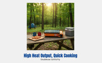 Portable Camping Grill, Cassette Stove, Outdoor BBQ Sausage Maker, High Power Valve