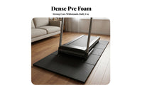 Anti-Slip Foldable Treadmill Mat Shock-Absorbing Treadmill Mat Noise-Reducing PVC Floor Protector Waterproof