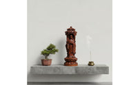 Hand Carved Buddha Statue Aged Finish Carved Buddha Statue Intricate Details Religious Decor for Collectors, Buddhists, Meditation Room