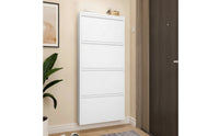 Shoe Storage Cabinet with Flip Drawers Wall-Mounted Shoe Organizer with Flip Drawers Metal Furniture for Families, Entryway, Hallway, Corridor