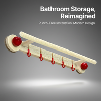 Suction Cup Towel Holder, Wall Mounted Towel Rail, Towel Bar for Kitchen Towel Hanging, Suction Towel Holder for Hand Towels