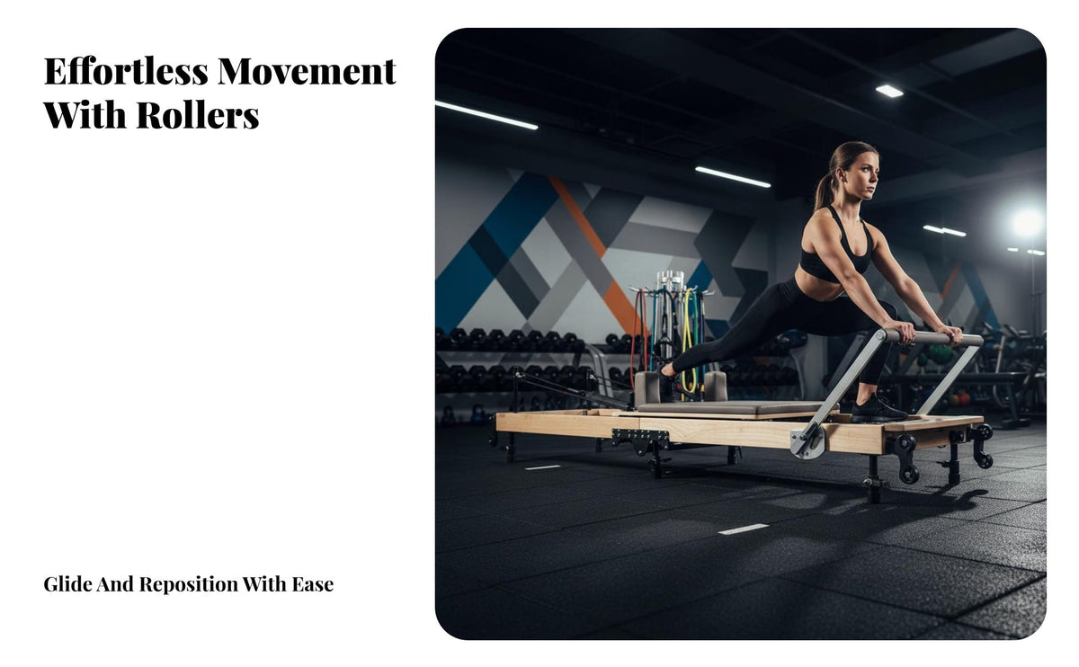 Pilates Reformer Space Saving Pilates Reformer Bed Easy Storage Adjustable Core Training Bed for Sedentary People, Postpartum Women, Home, Studio, Gym
