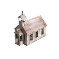 DIY Assembly 1/72 Scale Town Model Handmade Gift Wooden Village Scene Interchangeable and Match for Collection Shelf