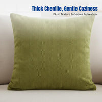 Chenille Pillow Cover, Solid Color, Nordic Style, Square, Thickened, Geometric Pattern, Random Color