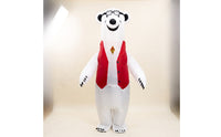 Inflatable White Bear Suit Oversized White Bear Costume Funny Inflatable Costume for Adults, Parties, Cosplay