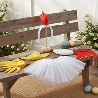 Fun Party Prop Chicken Headband Tail Set Easy To Wear Chicken Costume Set Lightweight Cock Dress-up Kit Adjustable Straps for Children, Adults, Halloween, Easter, School Play