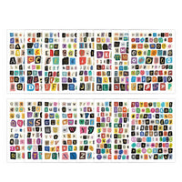 16 Sheets Magazine Cutout Alphabet Stickers Reusable Journaling Letter Sticker Set Waterproof Cutout Letters Letter Stickers for Journal Enthusiasts