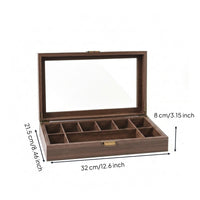 Safeguarding Compartment Box with Latch Rectangular Display Case Low-Height Organizer for Countertop