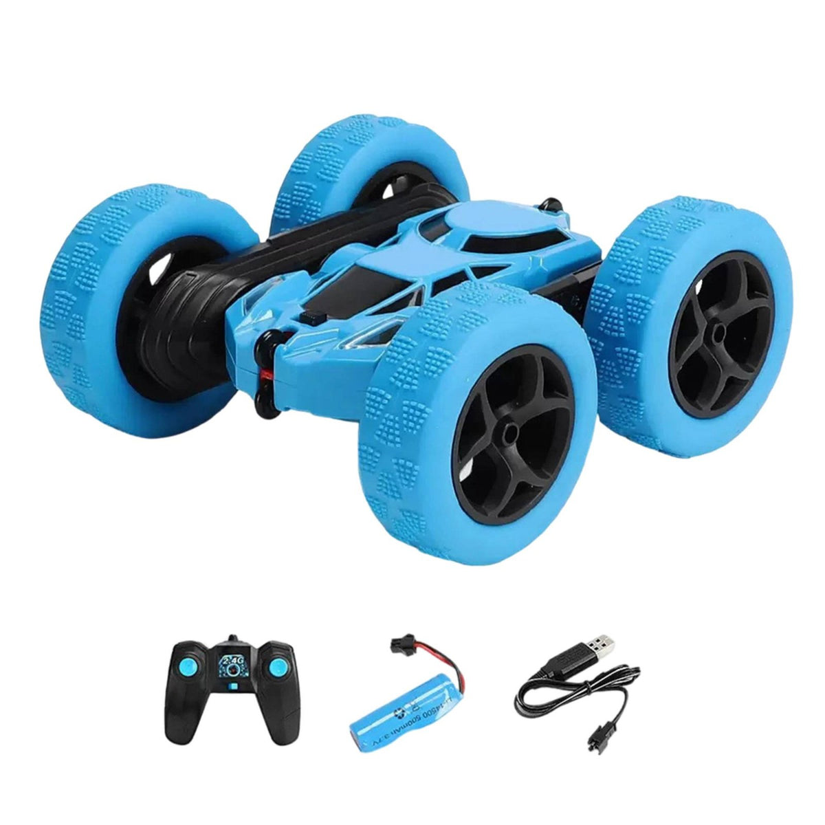 Sturdy Double-Sided Flipping Car All-Terrain 360 Rotating RC Car LED Headlights Electronic Toy for Outdoor