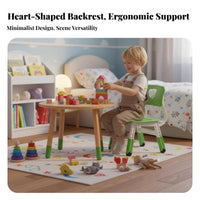 Adjustable Height Heart Cutout Backrest Chair Ergonomic Design children's Furniture Heavy Duty Toddler Seat for Preschoolers, Toddlers, Kindergarten Teachers, Classroom, Home, Daycare Center, Playroom