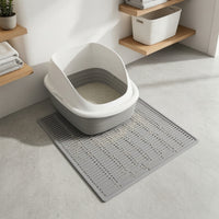 Silicone Cat Litter Mat Non-Slip Litter Mat with Grooved Surface Flexible Foldable for Cats